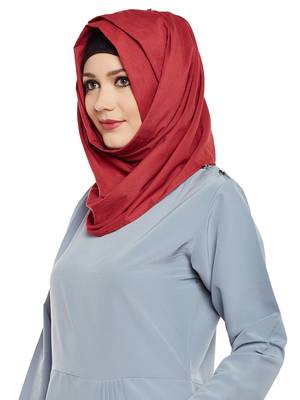 Red Cotton Islamic Hijab Head Scarf 2