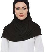Black Viscose Islamic Hijab Head Scarf