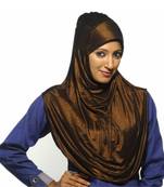 brown plane Stretchable Polyester Hijab