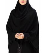 Black Chiffon Plain Long 2-layer Hijab