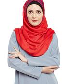 Red Viscose Islamic Hijab Head Scarf