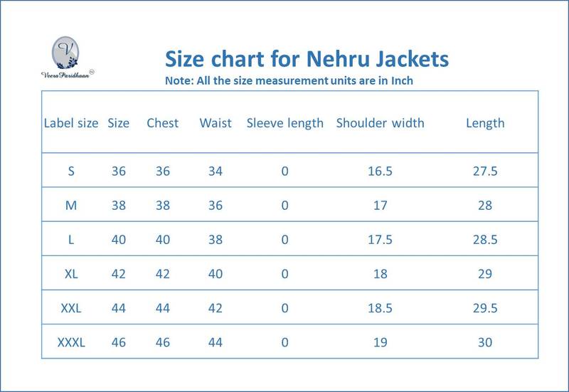 Black Cotton Printed Nehru Style Jacket