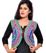 Pink Kutchi Embroidered Cotton Blend Short Jacket Women Ethnic Wear