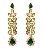 Festive Special Green Color Kundan Earrings