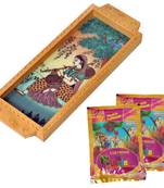 Gemstone Painted Wooden Serving Tray Holi Gift