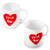 Elegant I Love You Heart Printed Coffee Mugs Pair