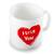 Elegant I Love You Heart Printed Coffee Mugs Pair