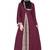 Maroon satin and Crepe abaya with hijab