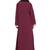 Maroon satin and Crepe abaya with hijab