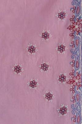 Pink Embroidered Cotton Saree With Blouse 4