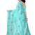 Light blue embroidered organza saree with blouse