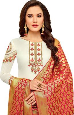 White embroidered chanderi salwar 2