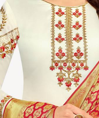 White embroidered chanderi salwar 4