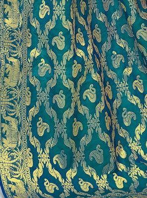 Navy-blue embroidered chanderi salwar 4
