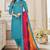 Sky Blue Cotton Semi Stitched Salwar With Dupatta