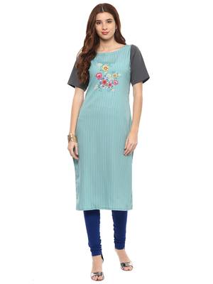 Multicolor printed crepe kurtis 2