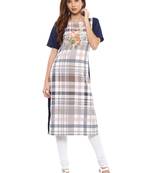 Multicolor printed crepe kurtis