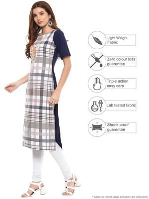 Multicolor printed crepe kurtis 3