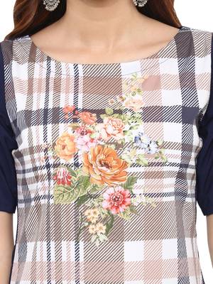 Multicolor printed crepe kurtis 5