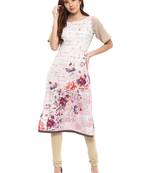 Multicolor printed crepe kurtis
