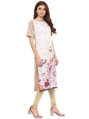 Multicolor printed crepe kurtis 4
