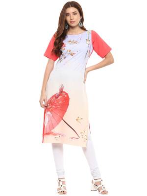 Multicolor printed crepe kurtis 1
