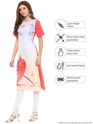 Multicolor printed crepe kurtis 3