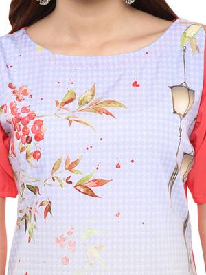 Multicolor printed crepe kurtis 5