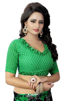 Multicolor printed georgette saree with blouse 5