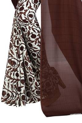 Multicolor printed georgette saree with blouse 2