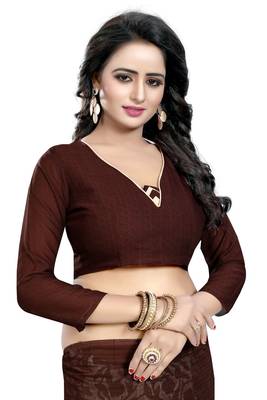 Multicolor printed georgette saree with blouse 5
