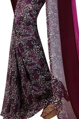Multicolor printed georgette saree with blouse 5