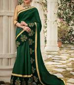 Green Art Silk Saree With Blouse