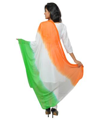 tri colour chiffon dupatta on this Independence day. 4