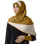 Gold  Wheat Poly Cotton Stitched Hijab