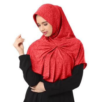 Maroon Poly Cotton Stitched Hijab 1