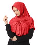 Maroon Poly Cotton Stitched Hijab