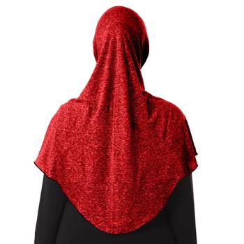 Maroon Poly Cotton Stitched Hijab 2