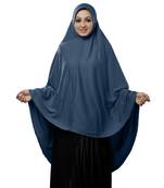 Grey Poly Cotton Stitched Hijab