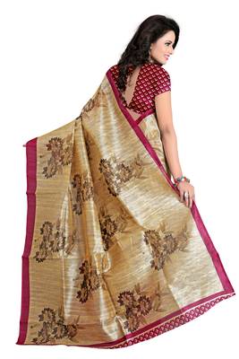 Multicolour printed bhagalpuri saree with blouse 3