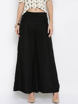 Black Crepe Material Printed Palazzo 2