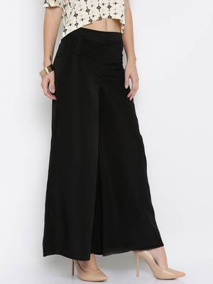 Black Crepe Material Printed Palazzo 4