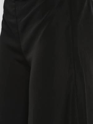 Black Crepe Material Printed Palazzo 5