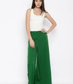 Green Crepe Material Palazzo