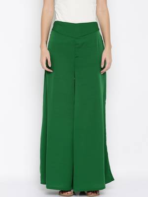 Green Crepe Material Palazzo 2