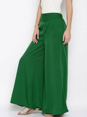 Green Crepe Material Palazzo 4