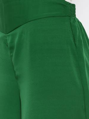Green Crepe Material Palazzo 5