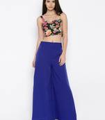 Blue Crepe Material Palazzo