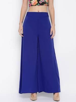 Blue Crepe Material Palazzo 2