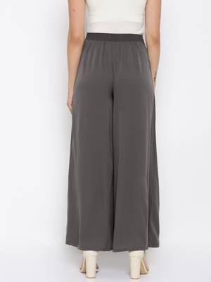 Grey Crepe Material Palazzo 3